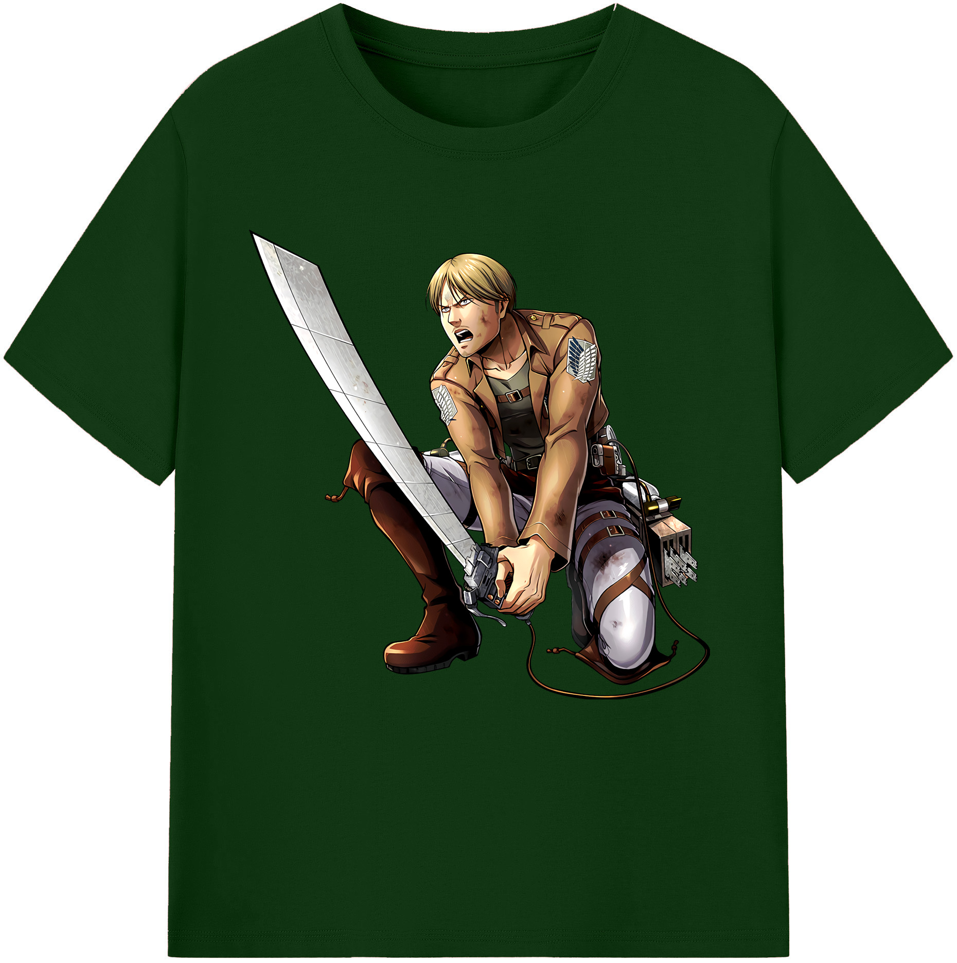 （画像用） 進撃の巨人 ミケ·ザカリアス Attack on Titan Mike Zakarius 綿100％半袖Tシャツ（フロントプリント）